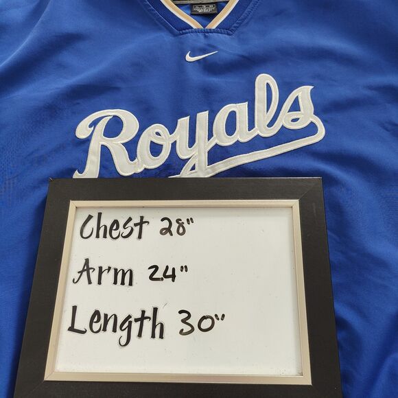 Vintage Kansas City Royals Nike Center Swoosh Pullover Jacket Men XL Y2K MLB - Picture 8 of 8